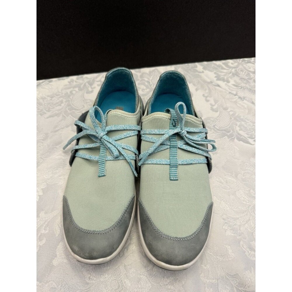 OLUKAI Miki Li Women’s Sneaker Casual Shoe Women’s Size 8 Green Blue Gray - Picture 2 of 12